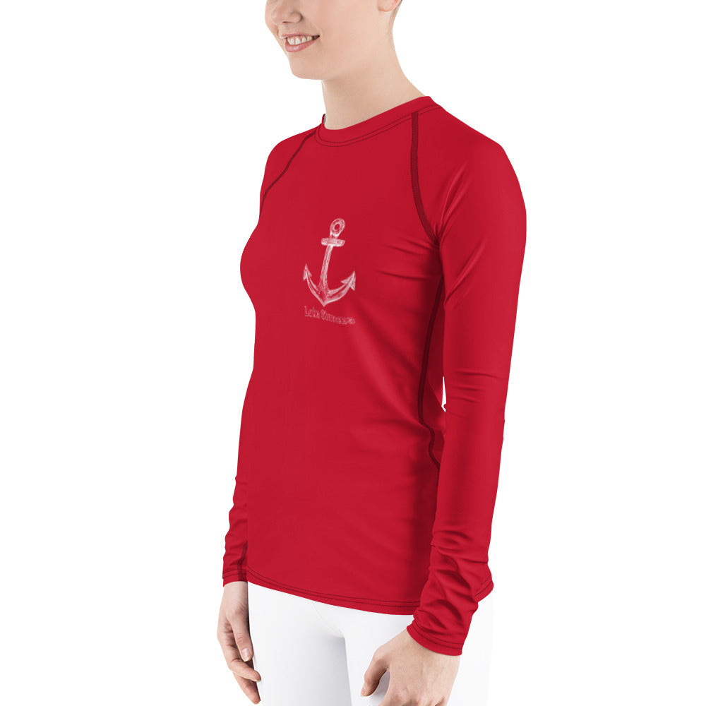Lake Simcoe Women's Longsleeve in Red