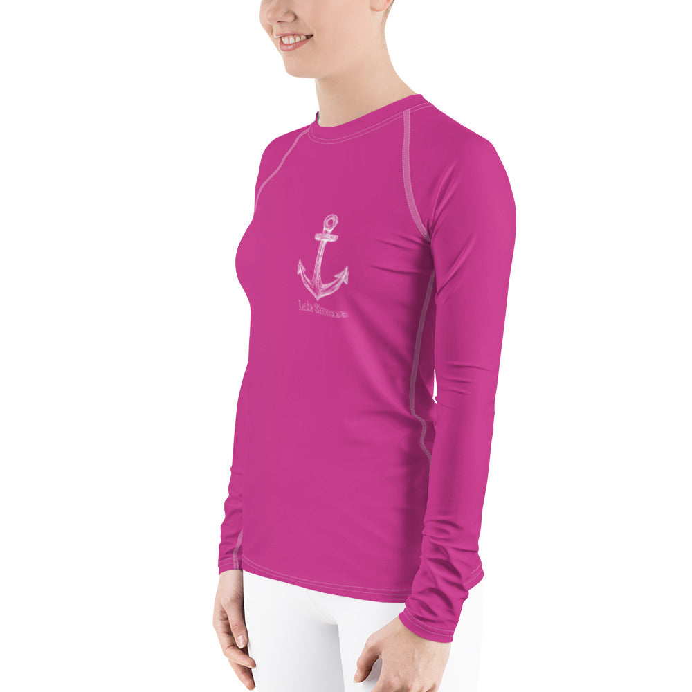 Lake Simcoe Women's Longsleeve in Hot Pink