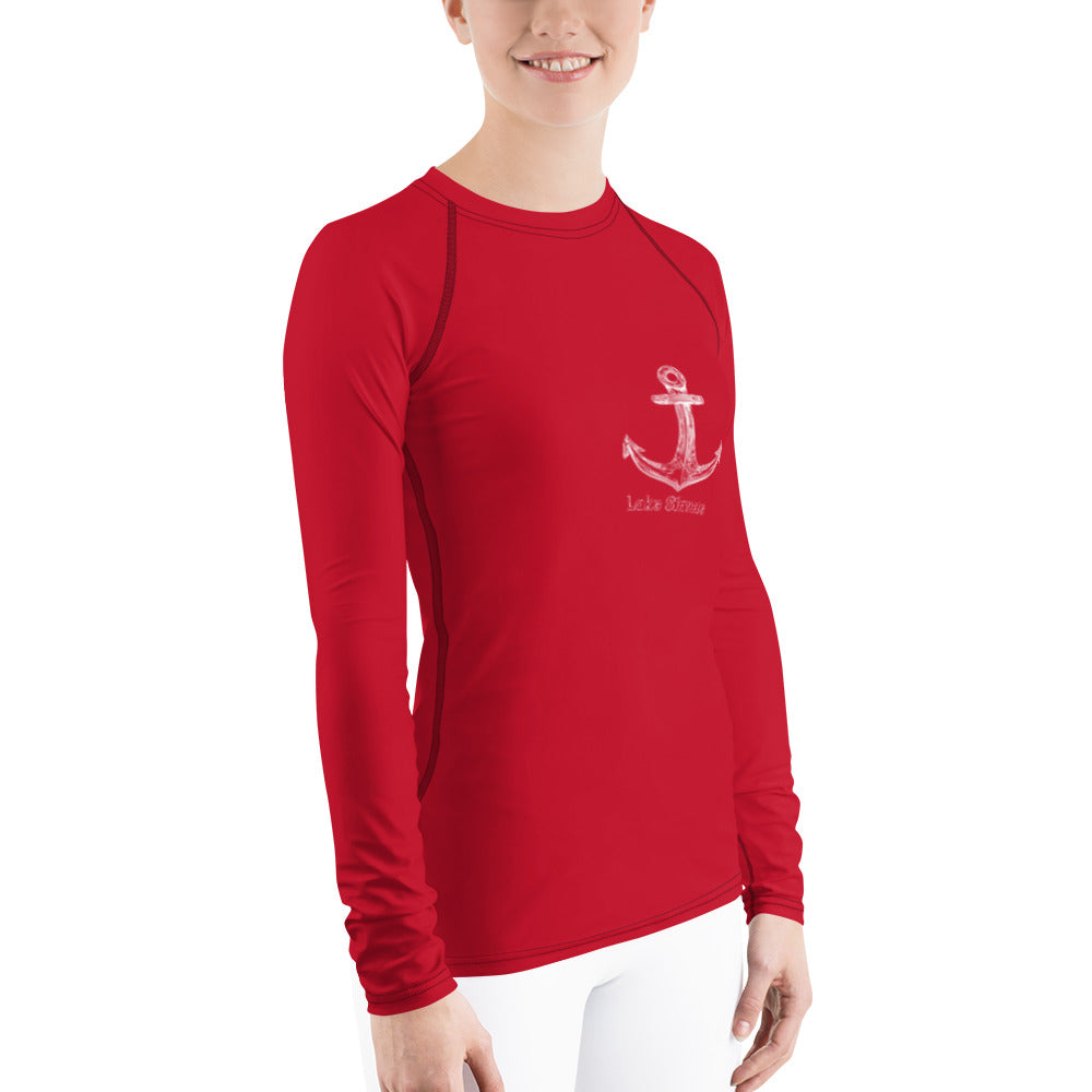 Lake Simcoe Women's Longsleeve in Red