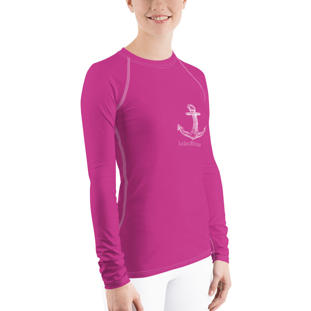 Lake Simcoe Women's Longsleeve in Hot Pink