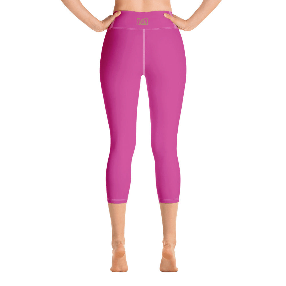 ICONIC Hot Pink Yoga Capri Leggings
