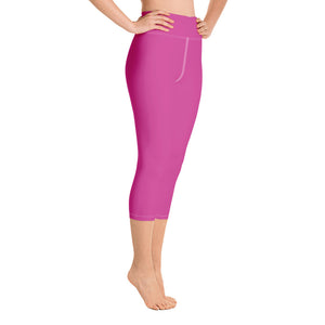 ICONIC Hot Pink Yoga Capri Leggings