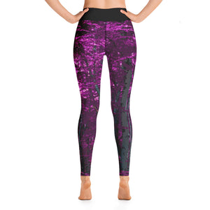 Into the Woods Yoga Leggings in Fairy Forest Pink