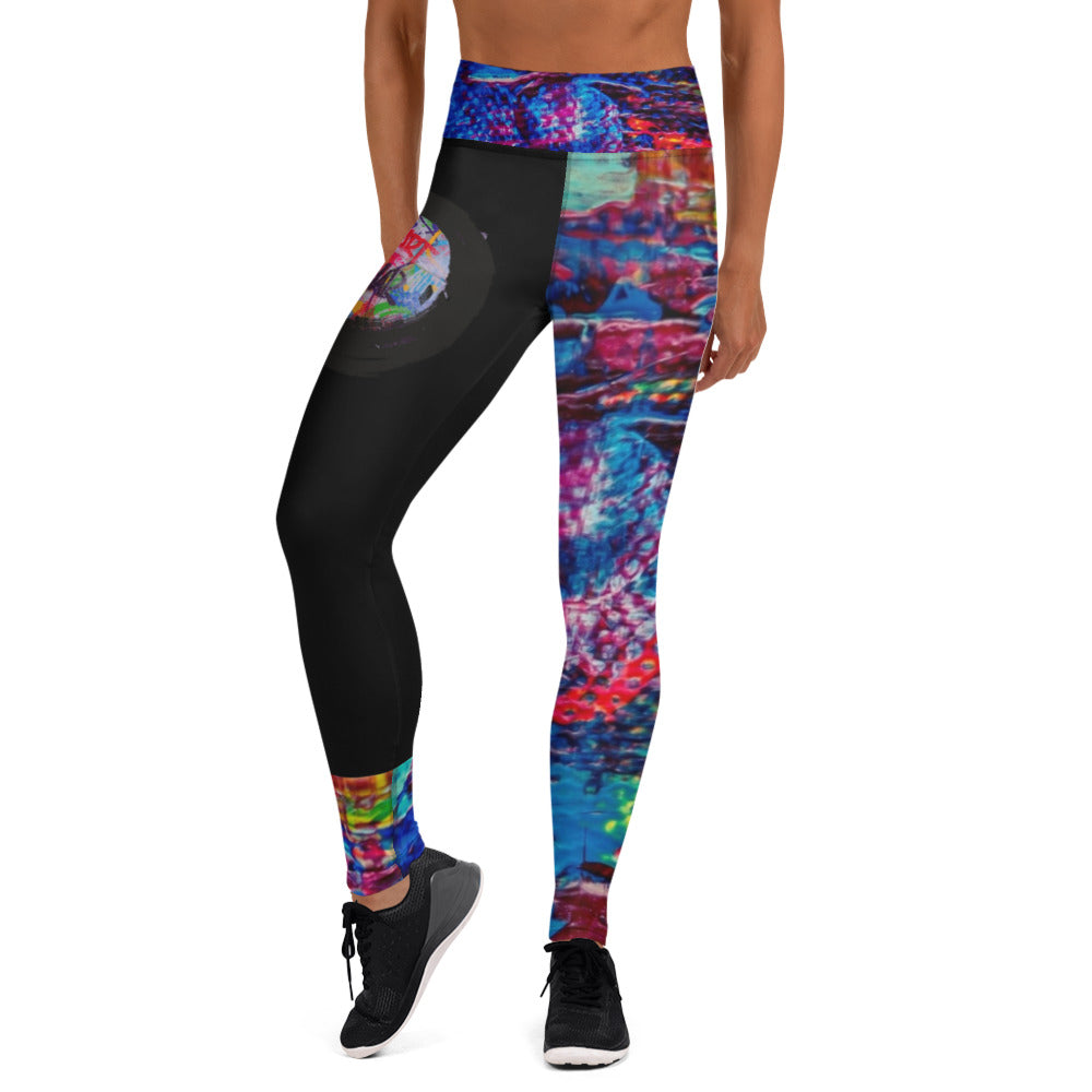 Yoga LEGGINGS Womens GALAXY Leggings Printed Leggings Art Leggings