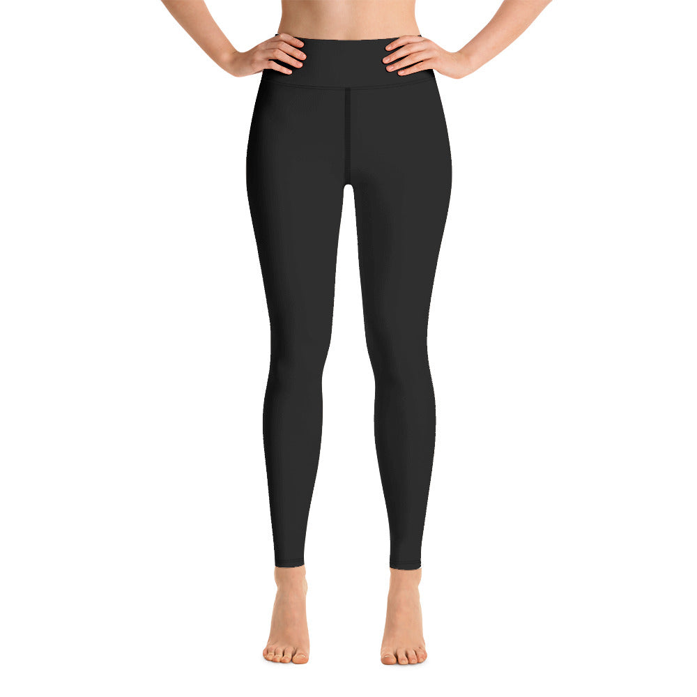 ICONIC Black Yoga Leggings in Gold