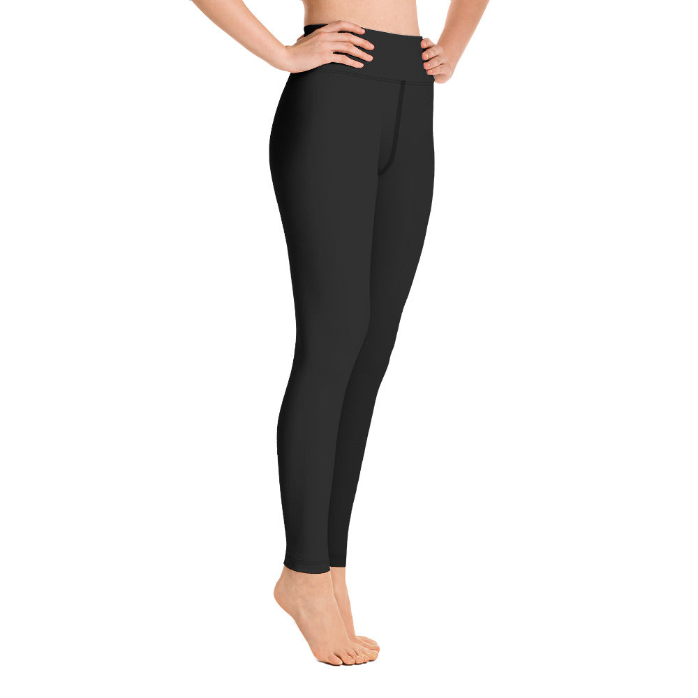 ICONIC Black Yoga Leggings in Gold