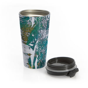 An Artist's Eye Stainless Steel Travel Mug Hint of Turquoise