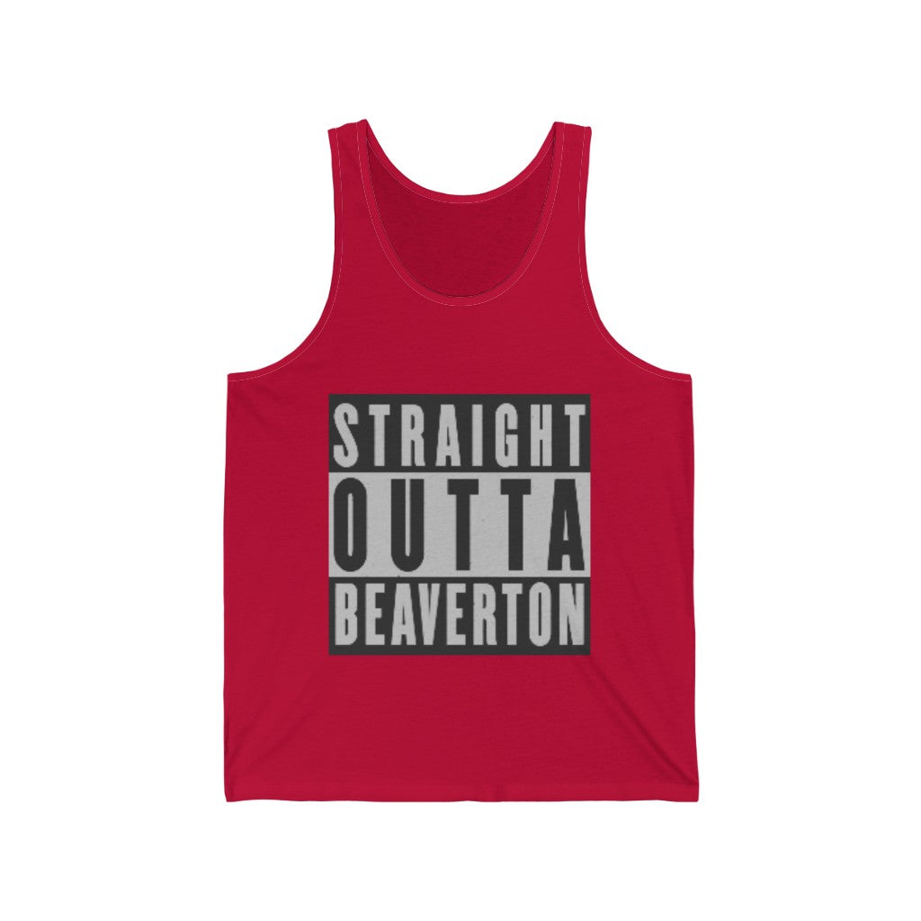 Straight Outta Beaverton Unisex Jersey Tank – Munchkin Place Shop