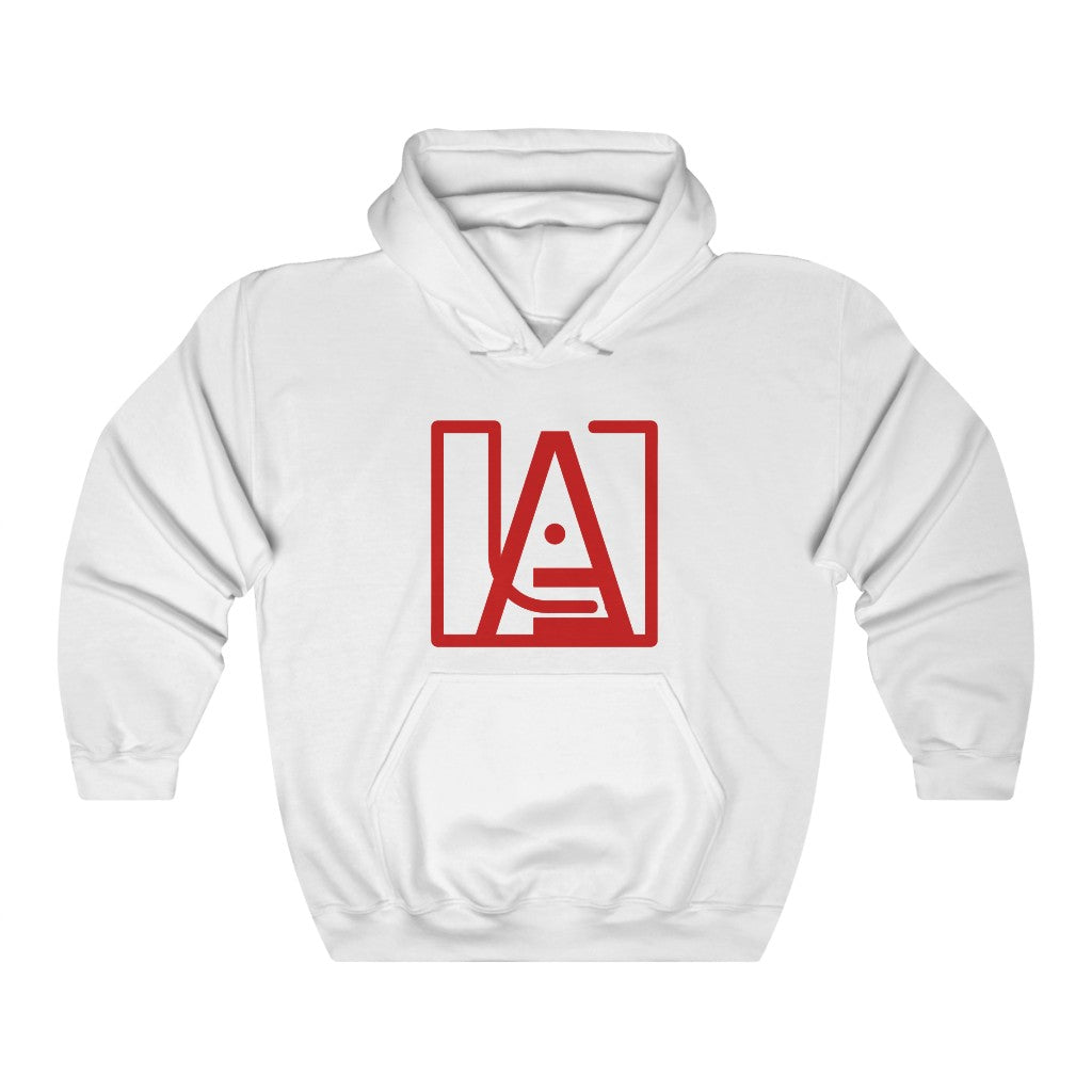 ICONIC Unisex Heavy Blend Hooded Sweatshirt in Red