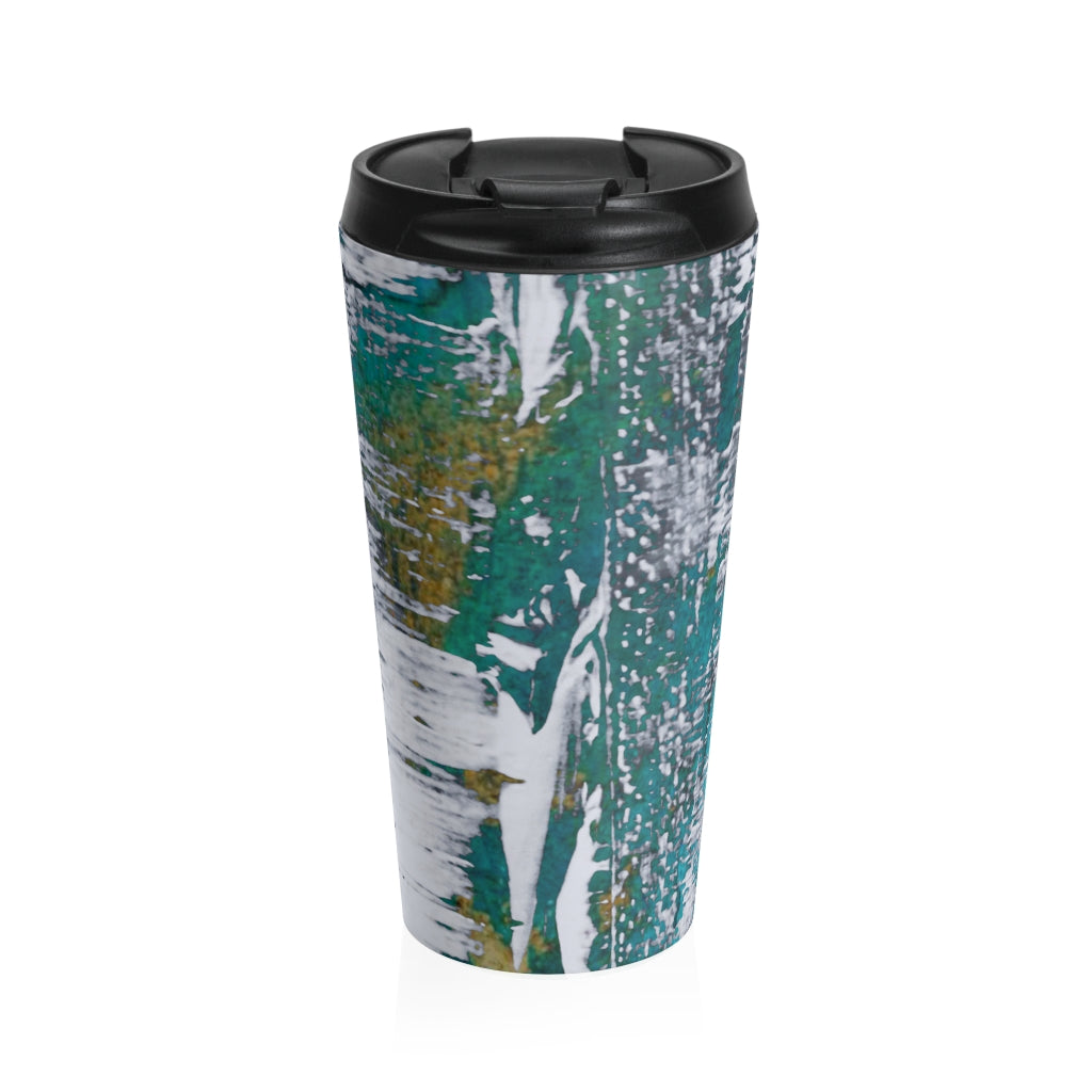 An Artist's Eye Stainless Steel Travel Mug Hint of Turquoise