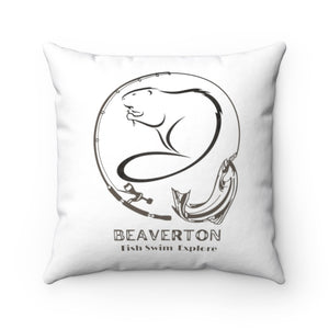 Beaverton Square Pillow in White