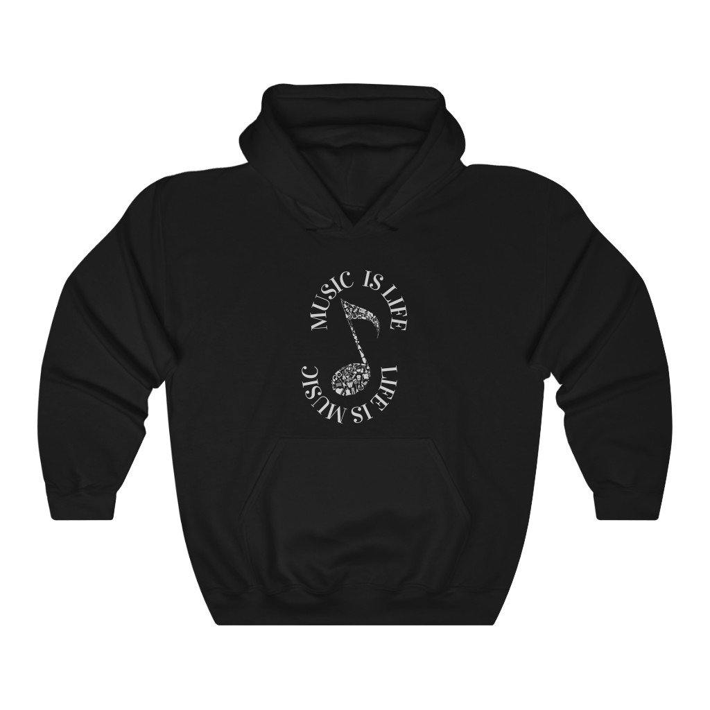 Music Is Life  Life is Music Unisex Heavy Blend™ Hooded Sweatshirt - Munchkin Place Shop 