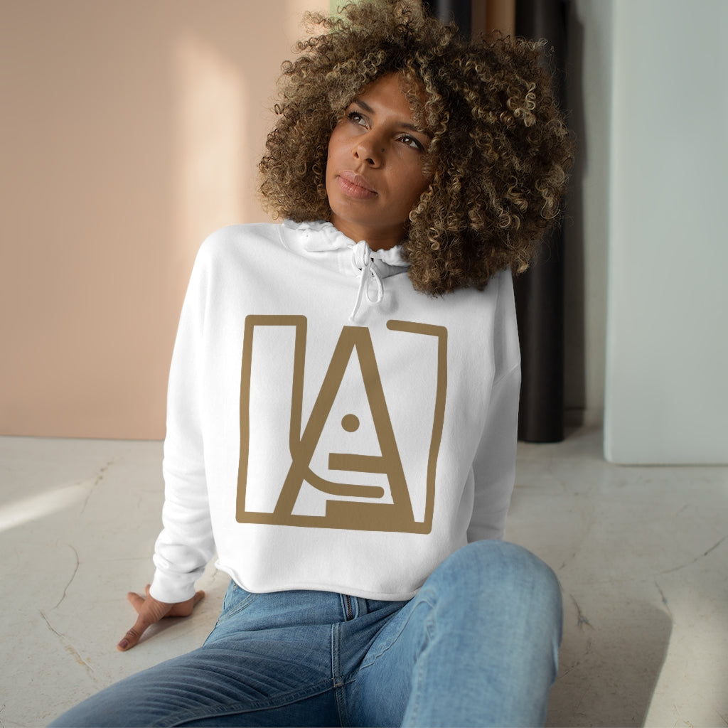 ICONIC Crop Hoodie in Gold