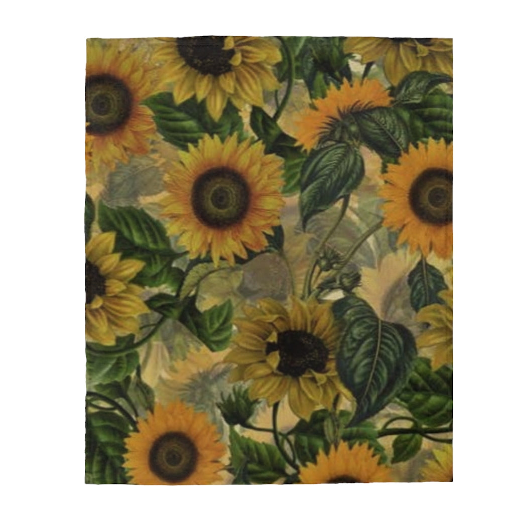 Sunflower Velveteen Plush Blanket