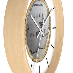 Map of Lake Simcoe Anchor Wall clock - Munchkin Place Shop 