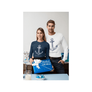 Lake Simcoe Unisex Jersey Long Sleeve Tee Navy or Black - Munchkin Place Shop 