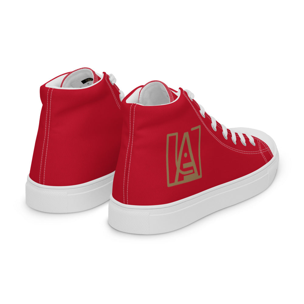 ICONIC Men’s high top canvas shoes in Red