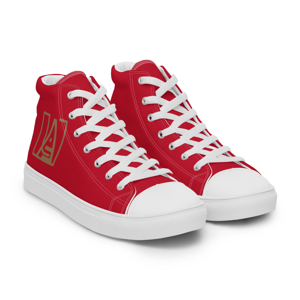 ICONIC Men’s high top canvas shoes in Red