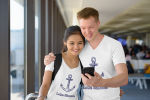 Lake Simcoe Anchor Unisex Jersey Short Sleeve V-Neck Tee