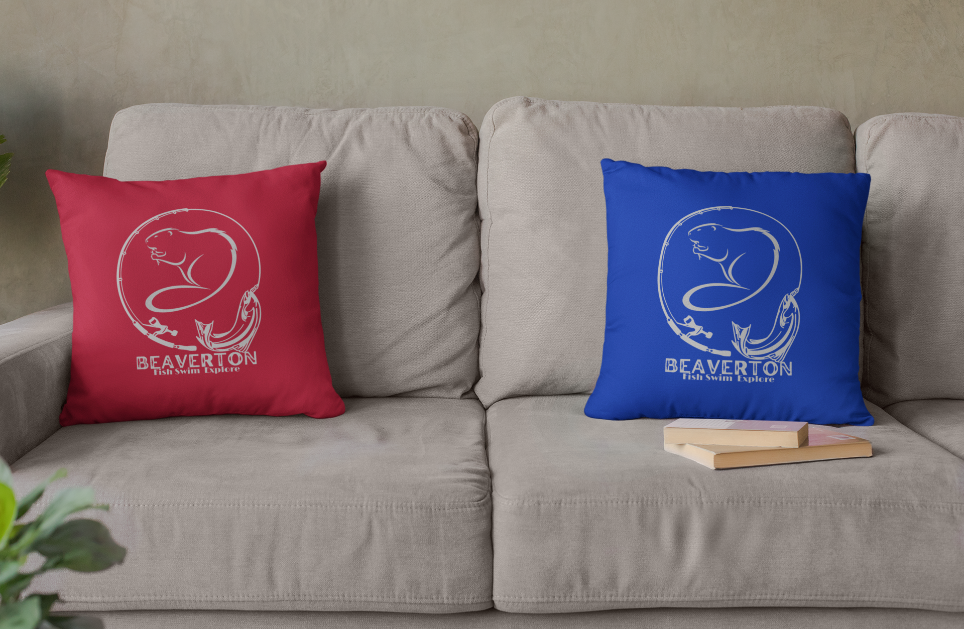 Beaverton Square Pillow in Blue