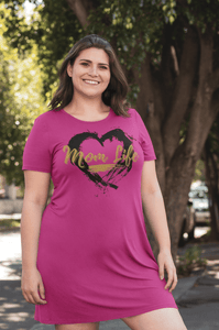 Mom Life Hot Pink and Black Nightgown - Munchkin Place Shop 