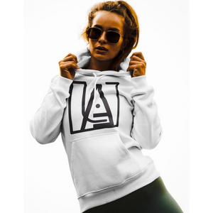 ICONIC Unisex Hooded Sweatshirt Black and White