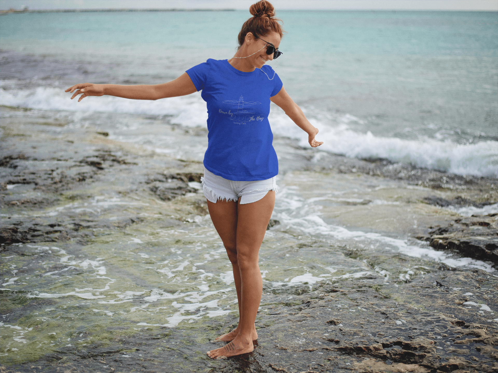 Down By The Bay Sailing Club Women's Softstyle Tee - Munchkin Place Shop 